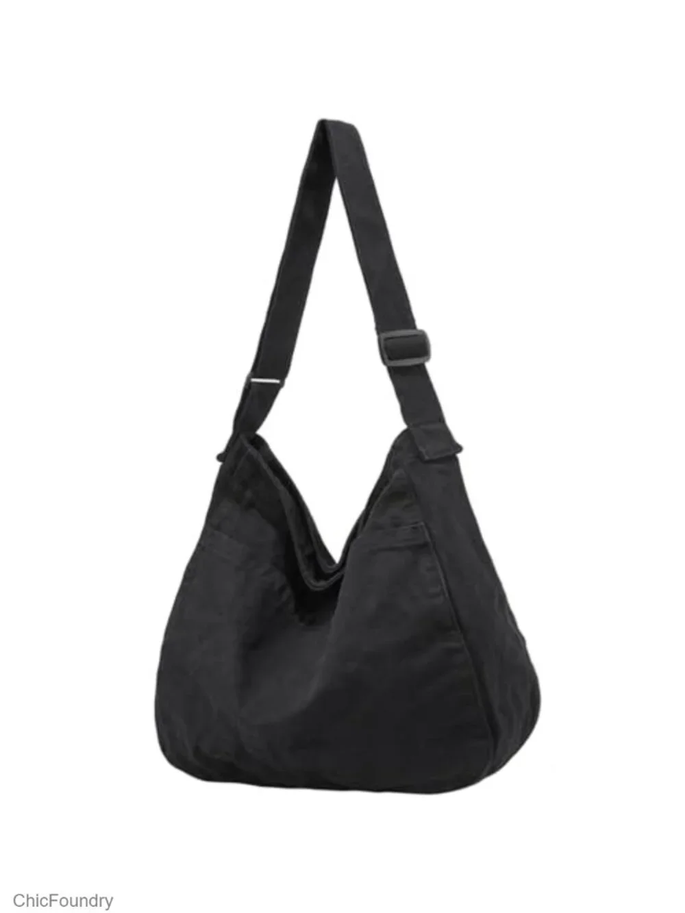 Large Canvas Tote Hobo Crossbody Bag with Zipper